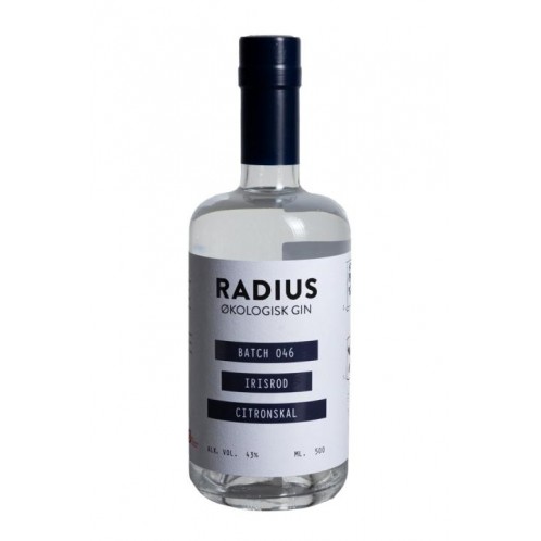 Radius Gin 046 Irisrod Citronskal ØKO 43% ABV 50 cl.