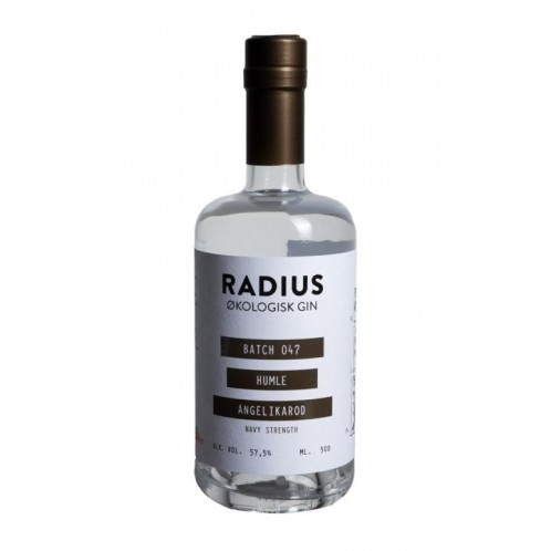 Radius Gin 047 Humle Angelikarod Navy Strength ØKO 57,5% ABV 50 cl.