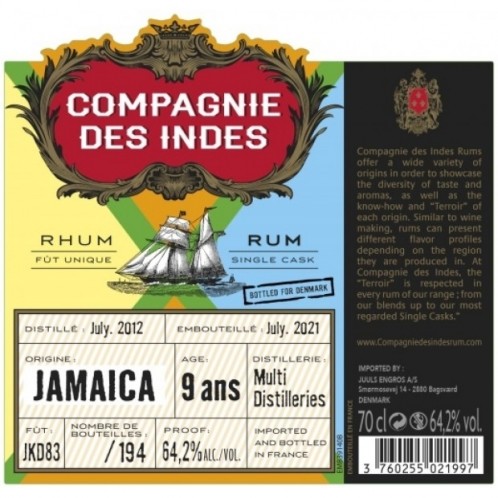 CDI Jamaica 9 Years - Multi Distilleries Denmark