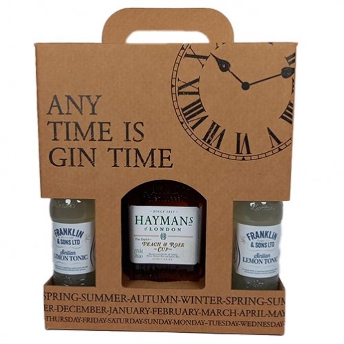 Gin Time - Hayman's Peach & Rose Cup & 4 x Lemon Tonic